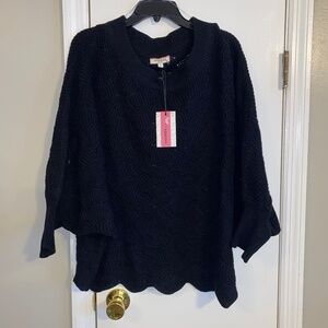 Andre by Unit size large black crochet sweater new